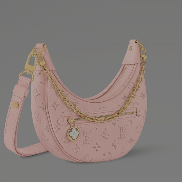 LOOP! There it is! Louis Vuitton Jasmine Pink, Calfskin, Monogram Crossbody Loop - Picture 2 of 3